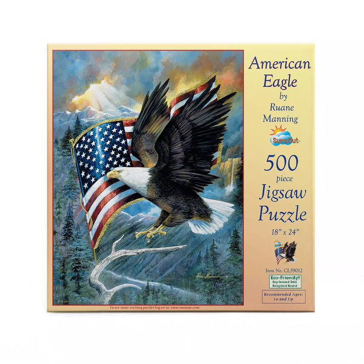 Sunsout American Eagle 500 Pc Fourth of July Jigsaw Puzzle CL59012