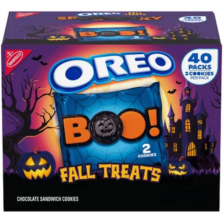 OREO Fall Treats Orange Creme Sandwich Cookies, 1.02 Oz., 40 Pk.