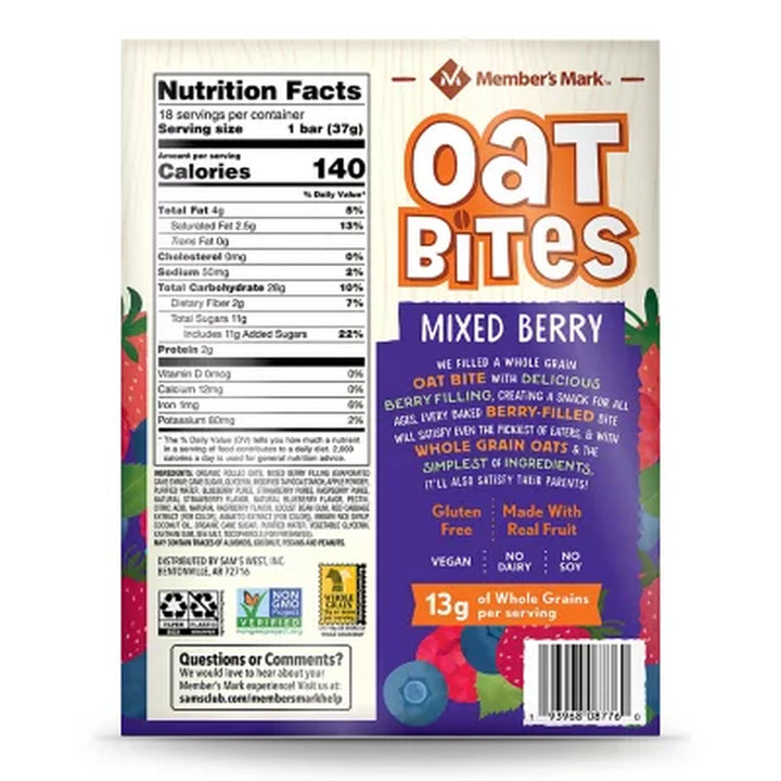 Member'S Mark Mixed Berry Oat Bites 18 Pk.