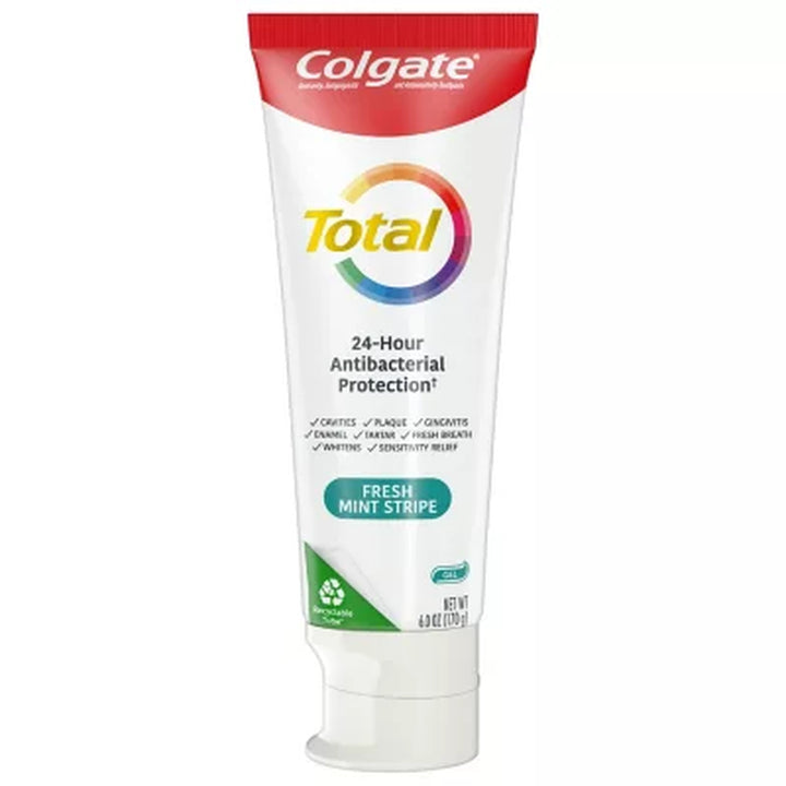 Colgate Total Gel Toothpaste, Fresh Mint Stripe, 6.0 Oz., 5 Pk.