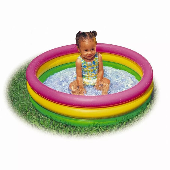 Intex 58924EP 34In X 10In Sunset Glow Soft Inflatable Baby Swimming Pool