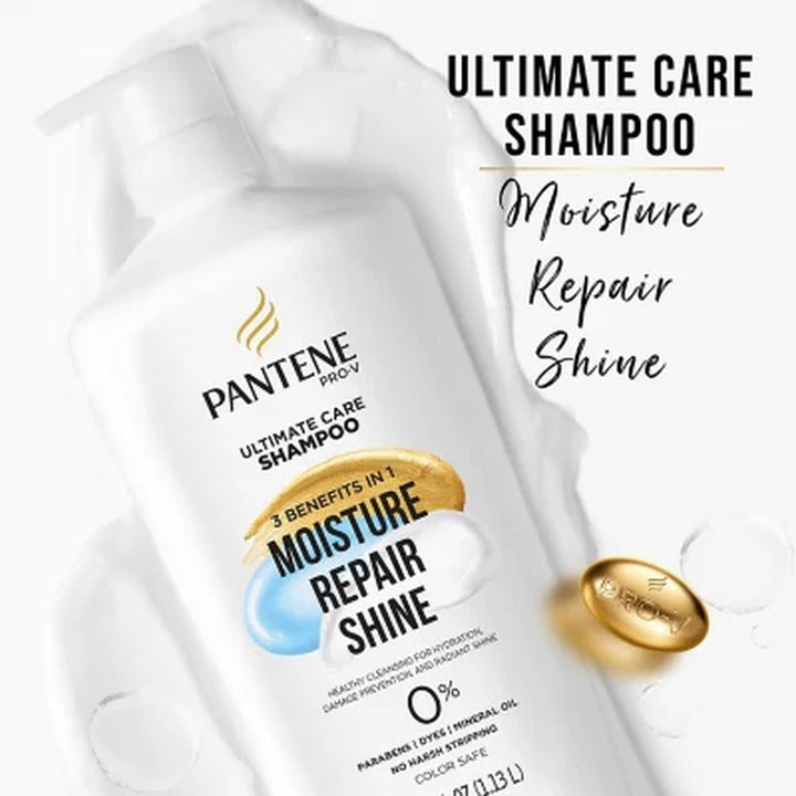 Pantene Pro-V Ultimate Care Moisture + Repair + Shine Shampoo, 38.2 Fl. Oz.