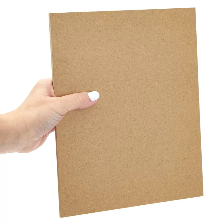 0.25" Thick Blank MDF Chipboard Sheets for Painting, Arts and Crafts, 8 X 10 In, 12 Pack