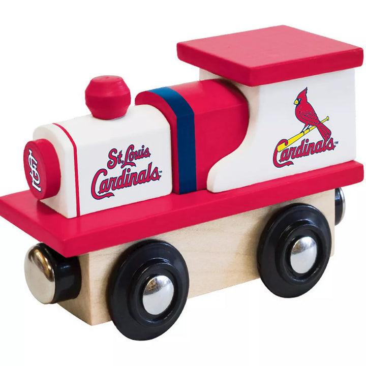 Masterpieces Officially Licensed MLB St. Louis Cardinals Wooden Toy Train Engine for Kids.