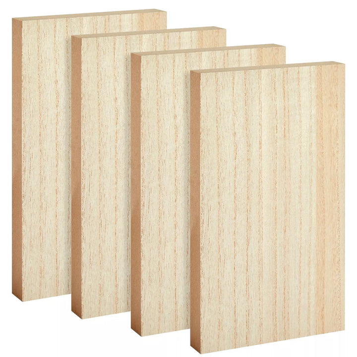 Bright Creations 4 Pack 6 X 10 Inch Unfinished Wood Blocks, Smooth Surface for Crafts and DIY Projects, 1 Inch Thick