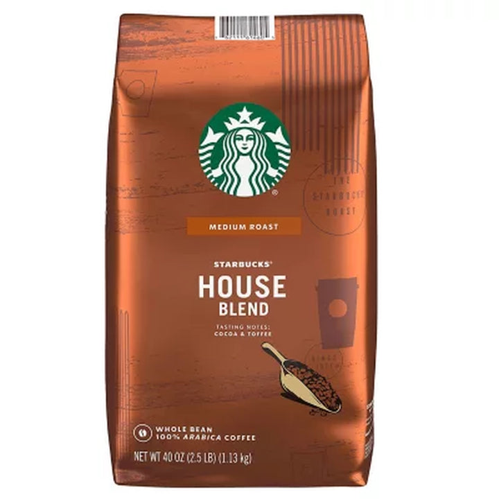 Starbucks House Blend Whole Bean Coffee 40 Oz.