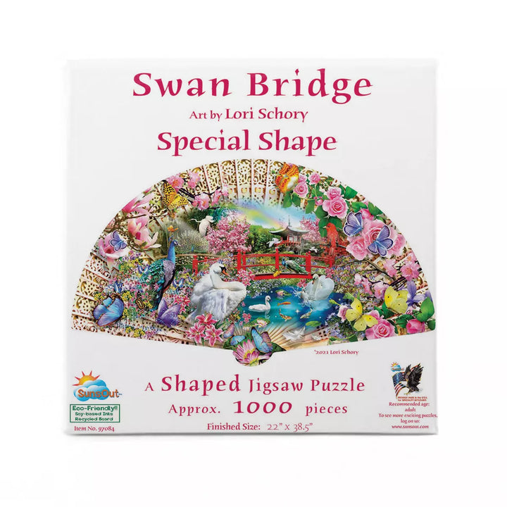 Sunsout Swan Bridge 1000 Pc Special Shape Jigsaw Puzzle 97084