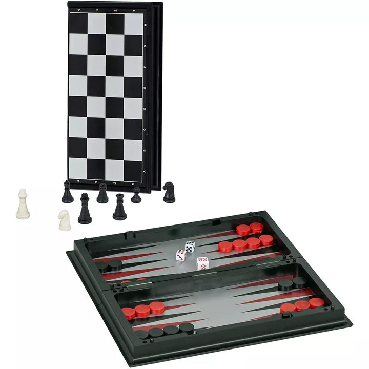 WE Games Magnetic 3-In-1 Combination Game Travel Set - 8 Inches