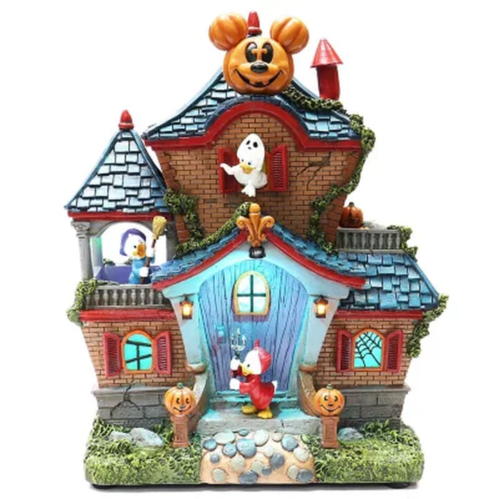 Disney 9Pc Resin LED Musical Halloween Village Set