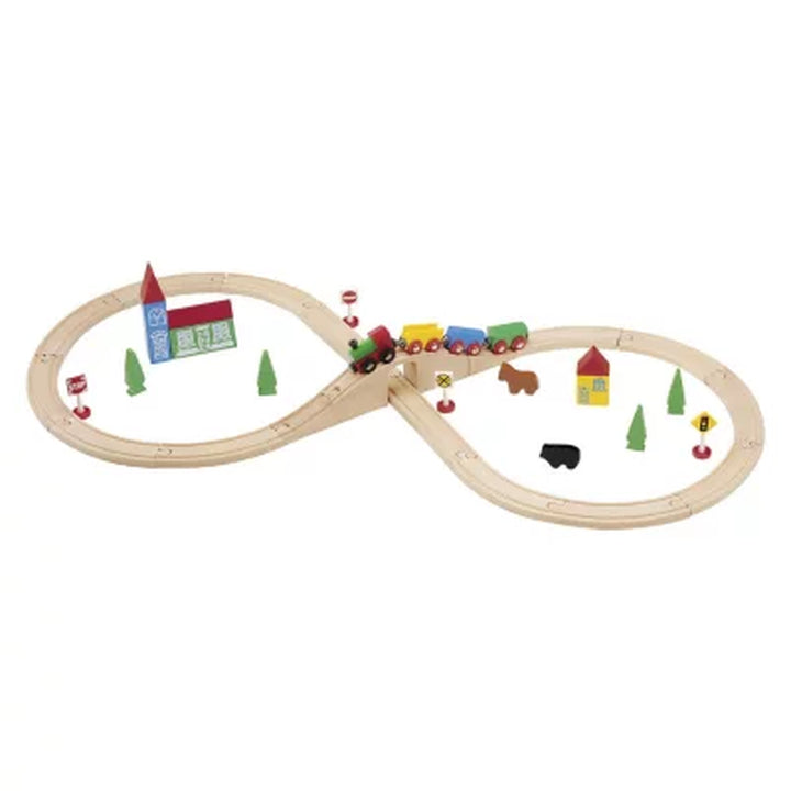 37 Piece Figure 8 Wooden Train Set