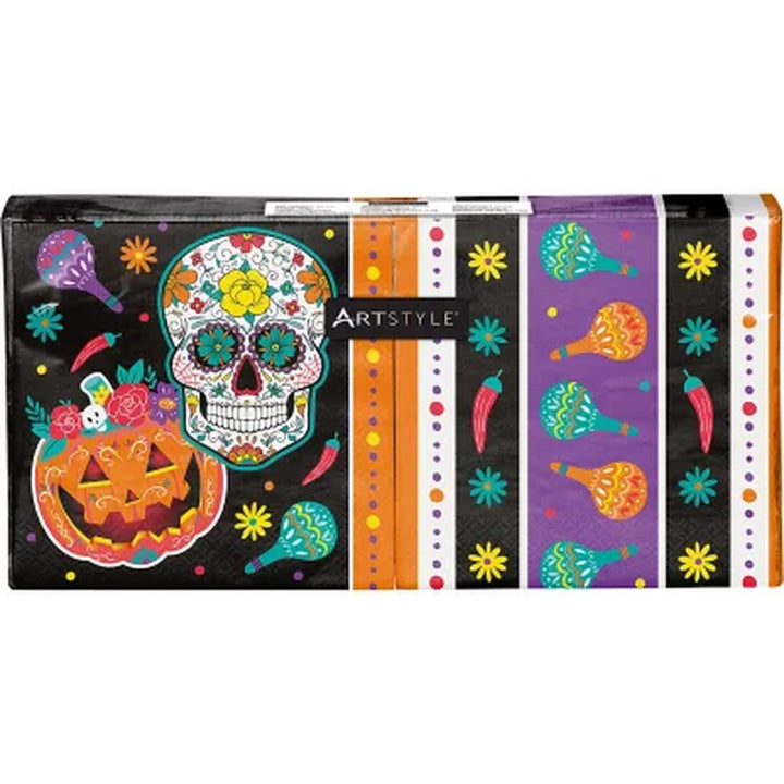 Artstyle Halloween Skull-Apalooza Paper Plates and Napkins Kit, 285 Ct.