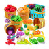 69Pcs Color Sorting Play Food Set - Learning Toys for Boys & Girls, Cutting Food Toy, Kitchen Accessories for Kids, Sorting /Fine Motor Skills Toy