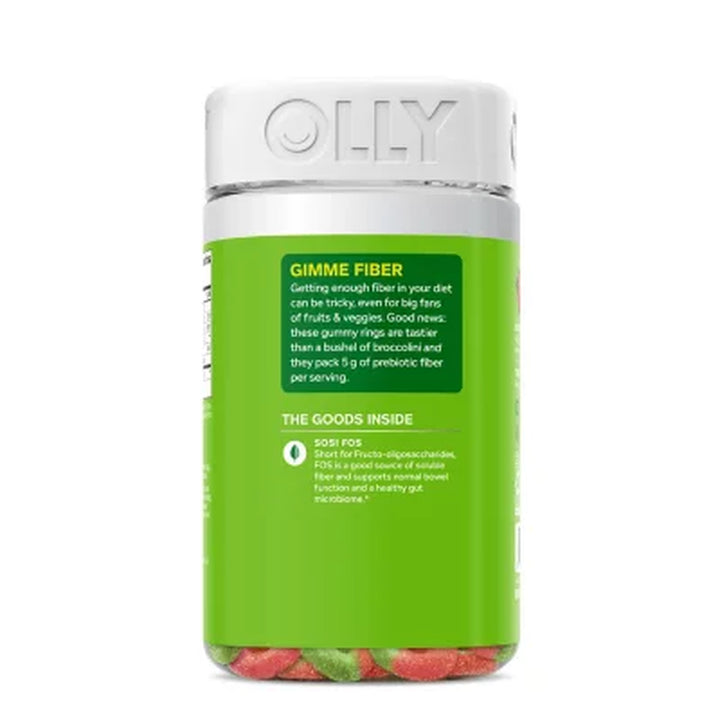 OLLY Fiber Gummy Rings 5G Prebiotic Fiber, Strawberry Watermelon 90 Ct.