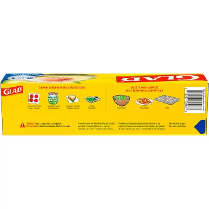 Glad Press'N Seal Plastic Food Wrap 140 Sq. Ft./Roll, 2 Rolls