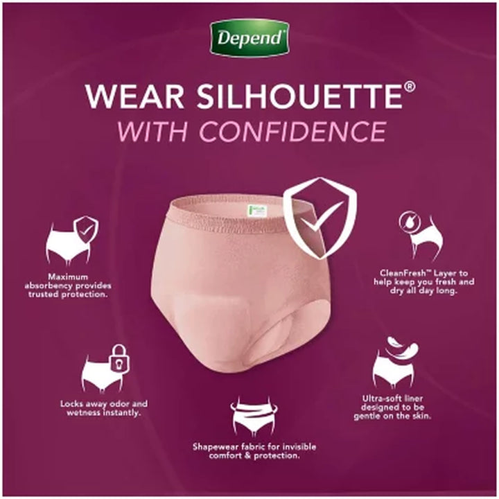 Depend Silhouette Incontinence Underwear for Women, Maximum Absorbency - Choose Your Size