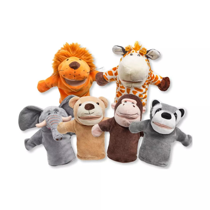 Syncfun 6Pcs Kids Hand Puppets Set with Working Mouth, Toddler Animal Plush Toy for Show Theater, Birthday Gifts, Easter Basket Stuffers