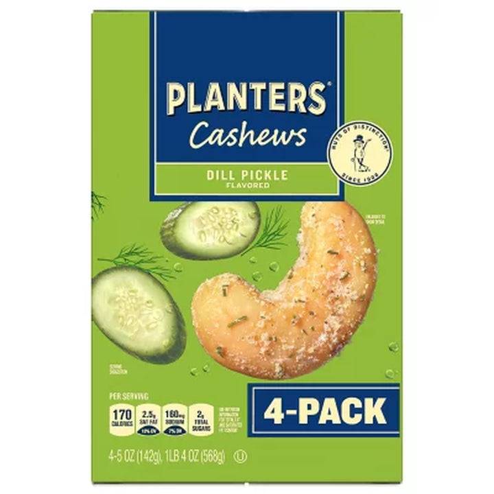 Planters Dill Pickle Cashews, 5 Oz., 4 Pk.