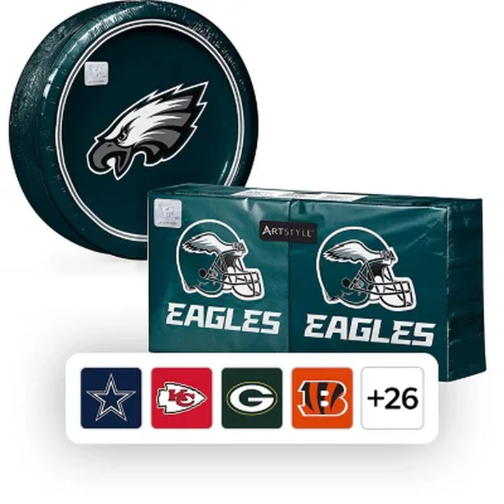 NFL Paper Plates & Napkins Kit, 285 Ct. (Choose Team)