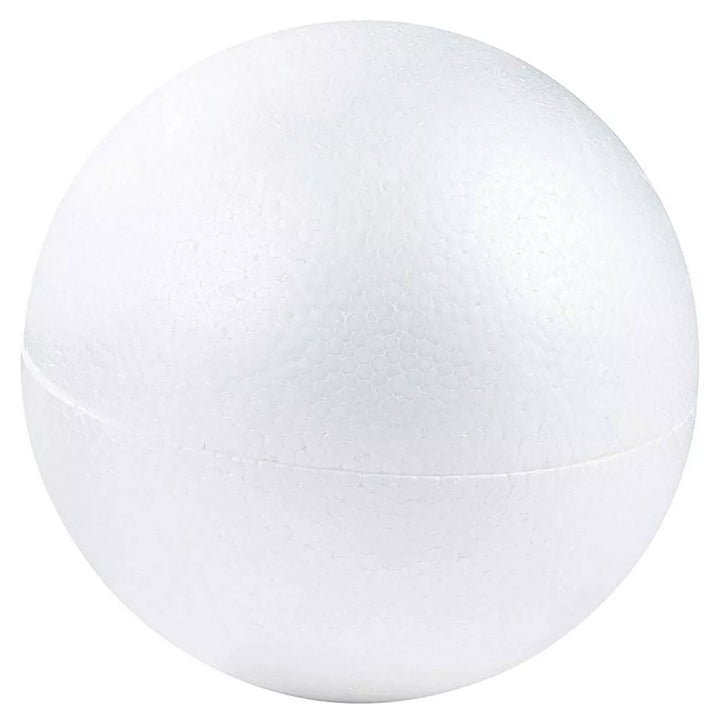 Genie Crafts 2 Pack Half Sphere Foam Balls for Crafts - 8" Large Hollow Dome for DIY, Art Supplies, Modeling (White)