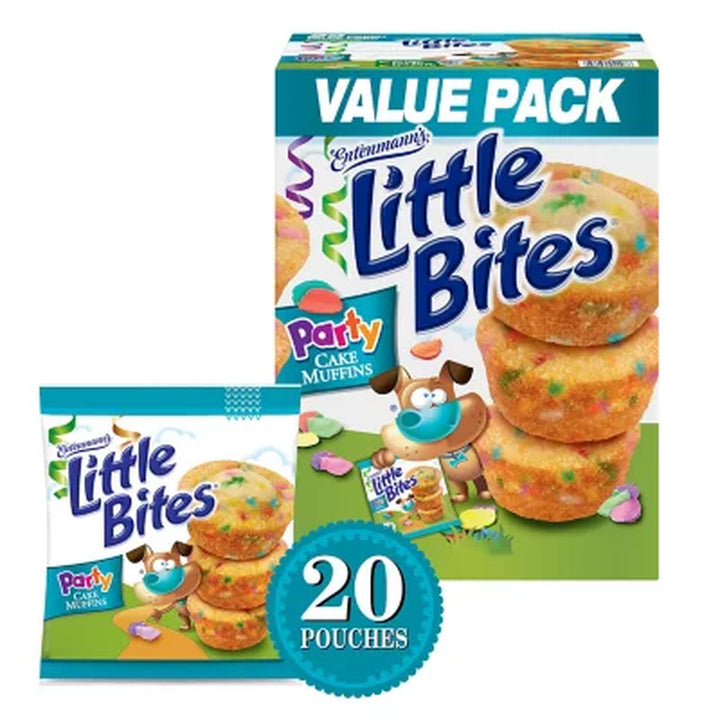 Entenmann'S Little Bites Party Cake Muffins, 1.65 Oz., 20 Pk.