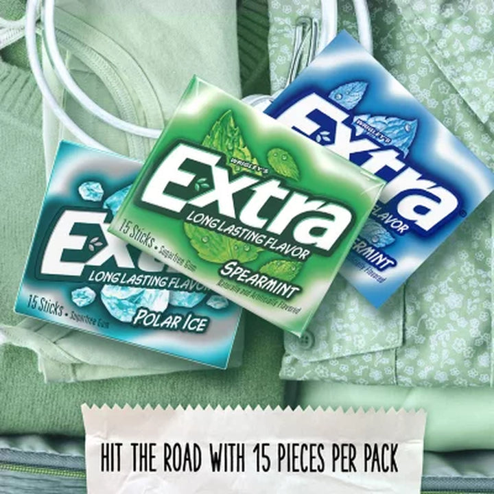 Extra Mint Sugar Free Chewing Gum, Variety Pack, 15 Pcs., 20 Pk.