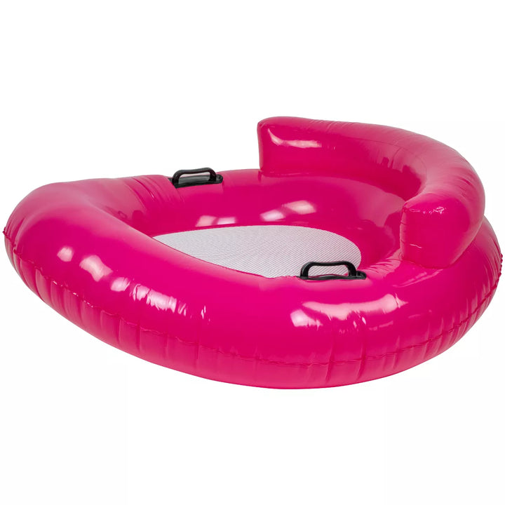 Northlight 43" Pink Bubble Seat Inflatable Swimming Pool Float