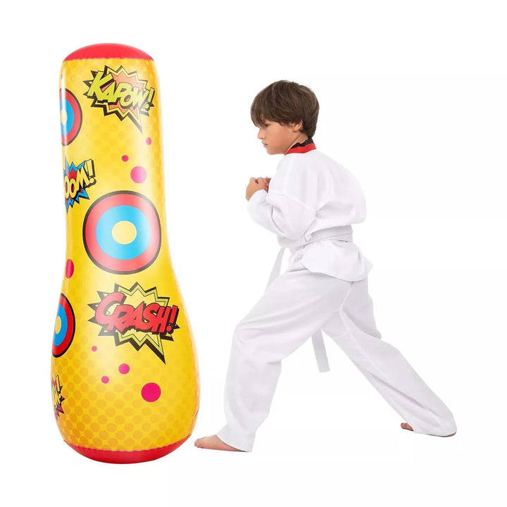 SYNCFUN 47 Inches Inflatable Bopper, Kids Punching Bag with Bounce-Back Action, Inflatable Punching Bag for Kids Presents