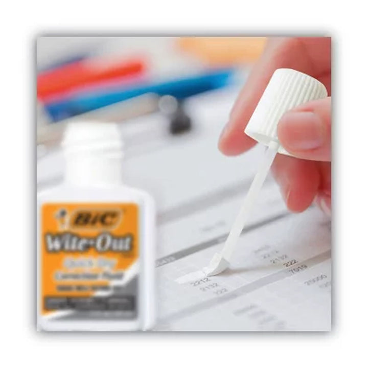 BIC Wite-Out Quick Dry Correction Fluid, 20 Ml Bottle, White, 3Pk.