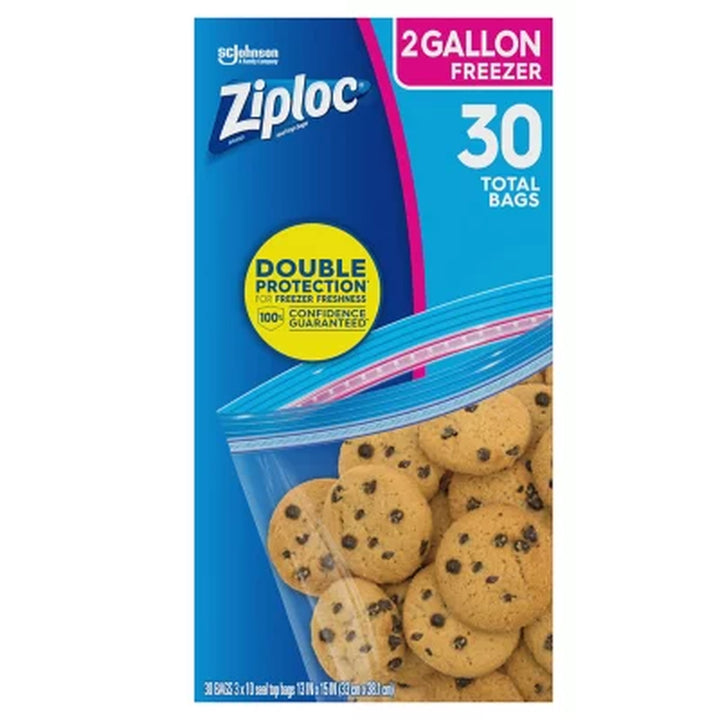 Ziploc 2-Gallon Seal Top Freezer Bags, 30 Ct.