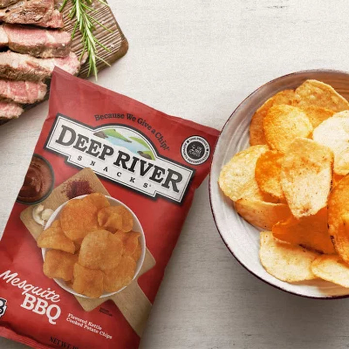 Deep River Mesquite BBQ Kettle Cooked Potato Chips, 18 Oz.