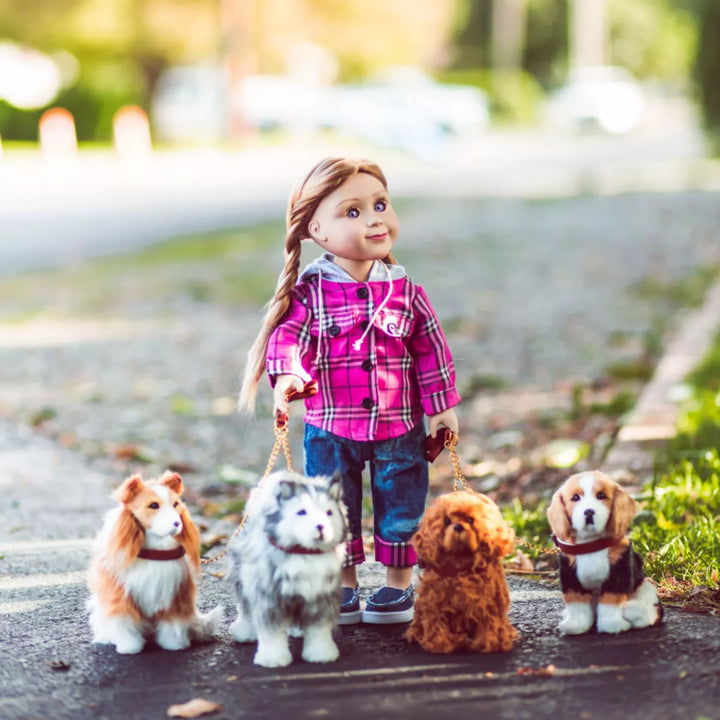 The Queen'S Treasures 18 in Doll Beagle Puppy Dog with Leash and Collar