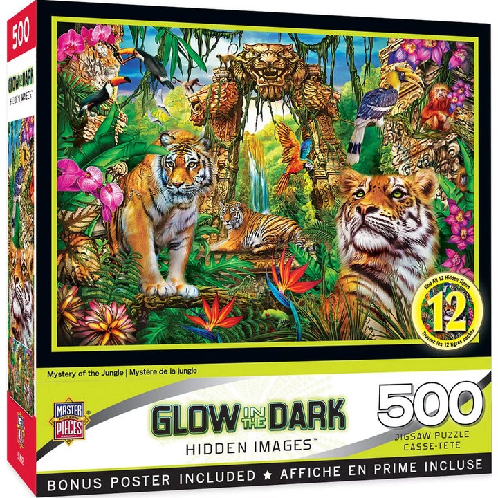 Masterpieces 500 Piece Glow in the Dark Puzzle - Mystery of the Jungle.
