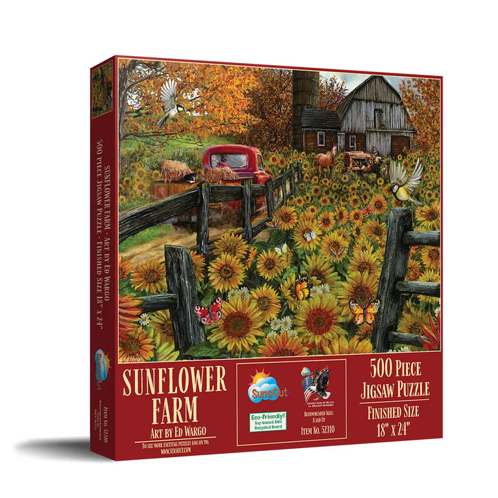 Sunsout Sunflower Farm 500 Pc Jigsaw Puzzle 52310