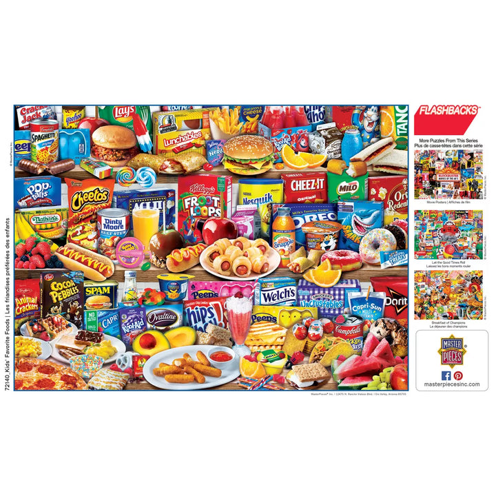 Masterpieces 1000 Piece Jigsaw Puzzle - Kids Favorite Foods - 19.25"X26.75".