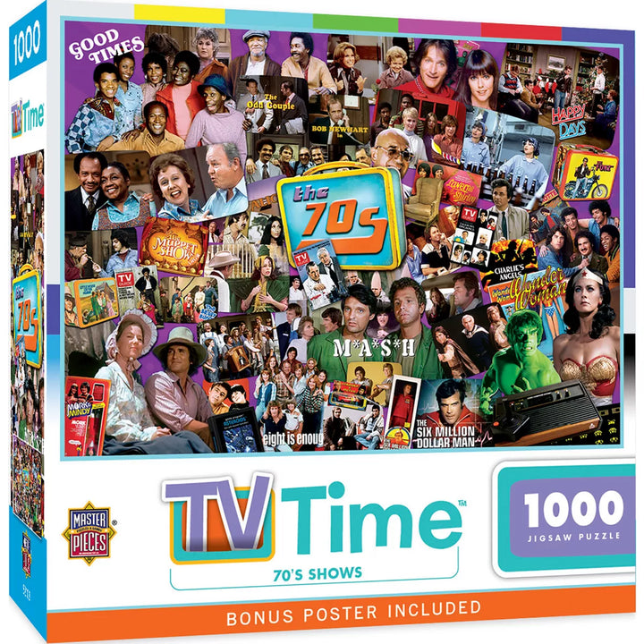 Masterpieces 1000 Piece Jigsaw Puzzle - 70'S Shows - 19.25"X26.75".