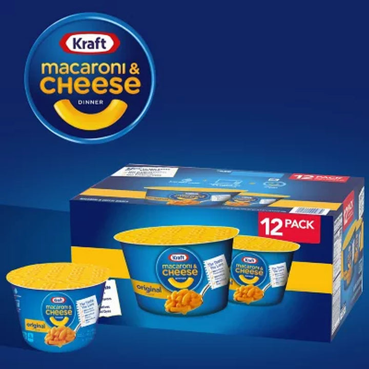 Kraft Original Macaroni and Cheese Easy Microwavable Dinner, 12Pk.