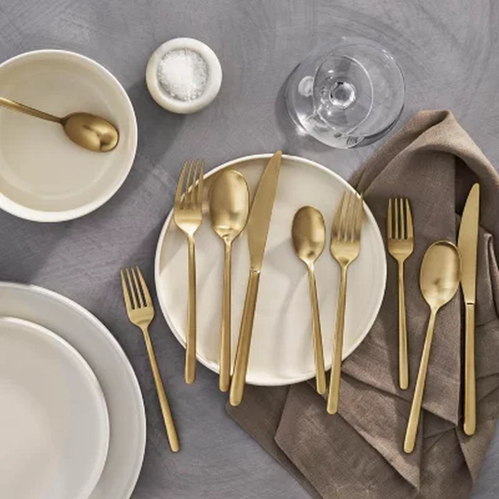 Member'S Mark Premium 18/10 Stainless Steel 20 Piece Modern Flatware Set (Assorted Finishes)