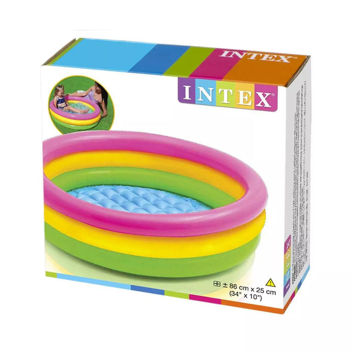 Intex 58924EP 34In X 10In Sunset Glow Soft Inflatable Baby Swimming Pool