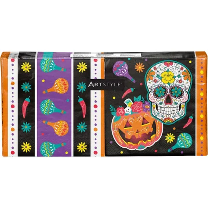 Artstyle Halloween Skull-Apalooza Paper Plates and Napkins Kit, 285 Ct.