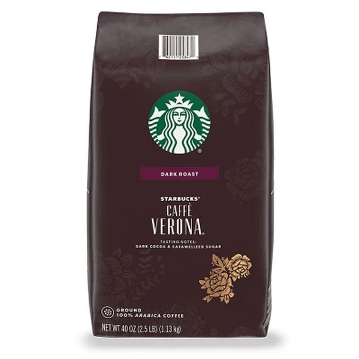 Starbucks Caffe Verona Ground Coffee, Dark Roast 40 Oz.