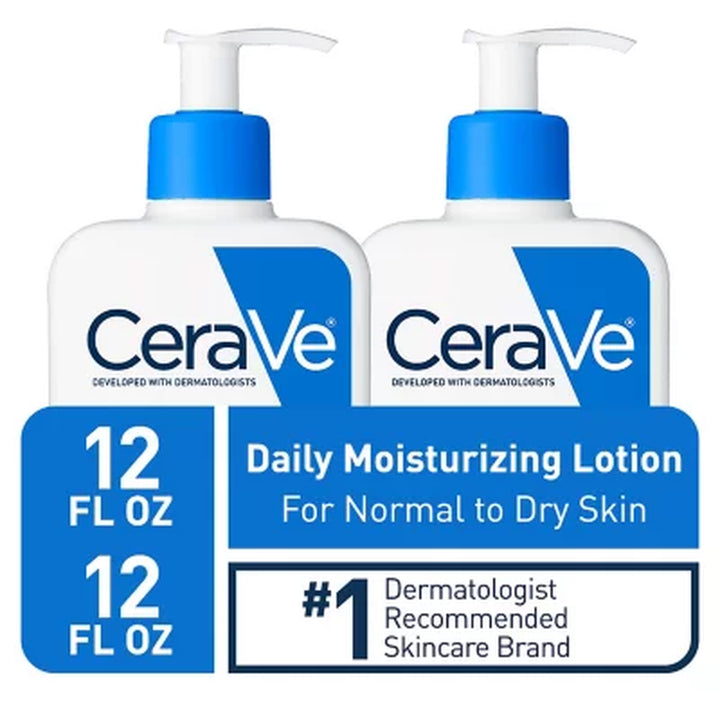 Cerave Daily Moisturizing Lotion, Normal to Dry Skin, 12 Oz., 2 Pk.