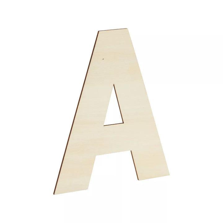 Bright Creations 36 Piece Unfinished Wooden A-Z Alphabet Letters for Crafts & Decor, 2 Extra Sets of Wood Vowels AEIOU, 6 In