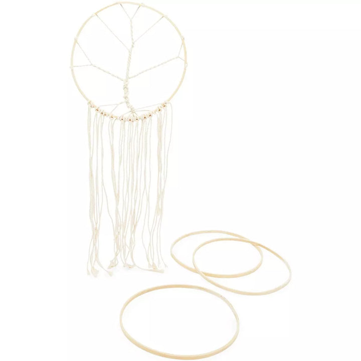 Bright Creations 12 Pack Wooden Hoops for Crafts, Wood Rings for DIY Dreamcatchers, Wreaths, Macrame Wall Hangings, 10.2 Inches