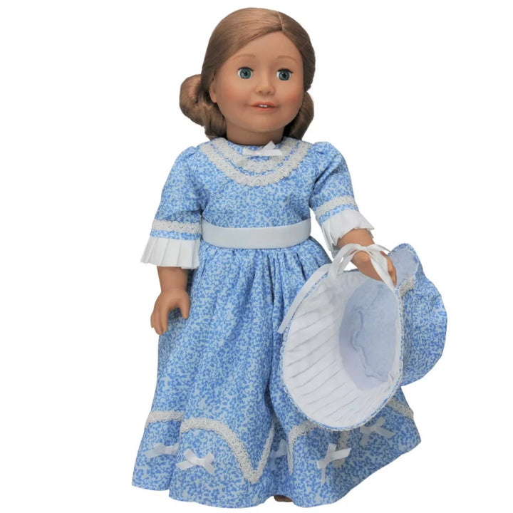 The Queen'S Treasures 18 Inch Doll 1800'S Style Blue Dress Gown and Hat