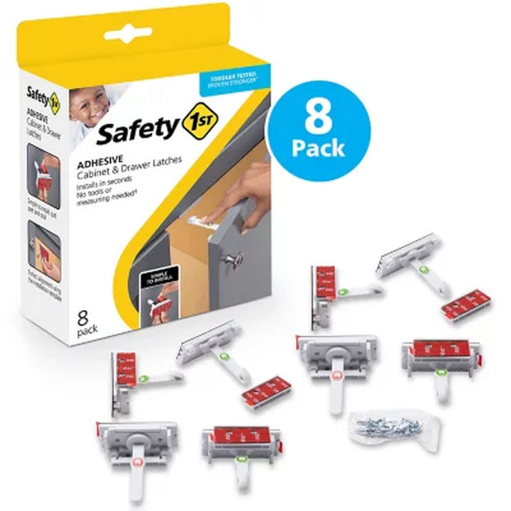 Safety 1St Adhesive Cabinet and Drawer Latches 8 Pk.