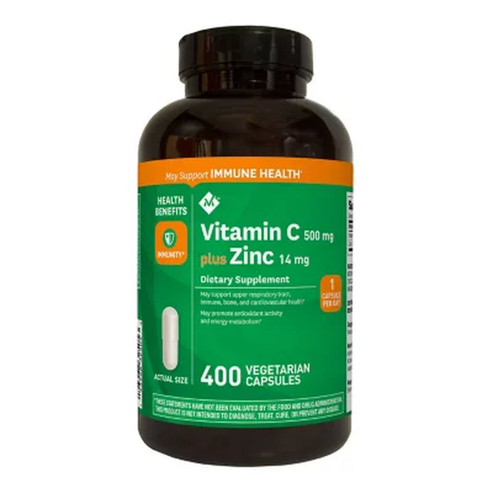 Member'S Mark Vitamin C + Zinc 500 Mg. Capsules, 400Ct.