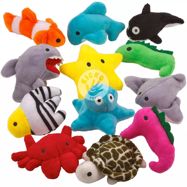 Kicko Sea-Life Plush Toys 24 Assorted Pieces