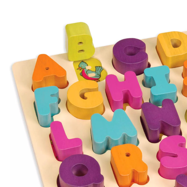 B. Toys Wooden Alphabet Puzzle - Alpha-B.-Tical 27Pc