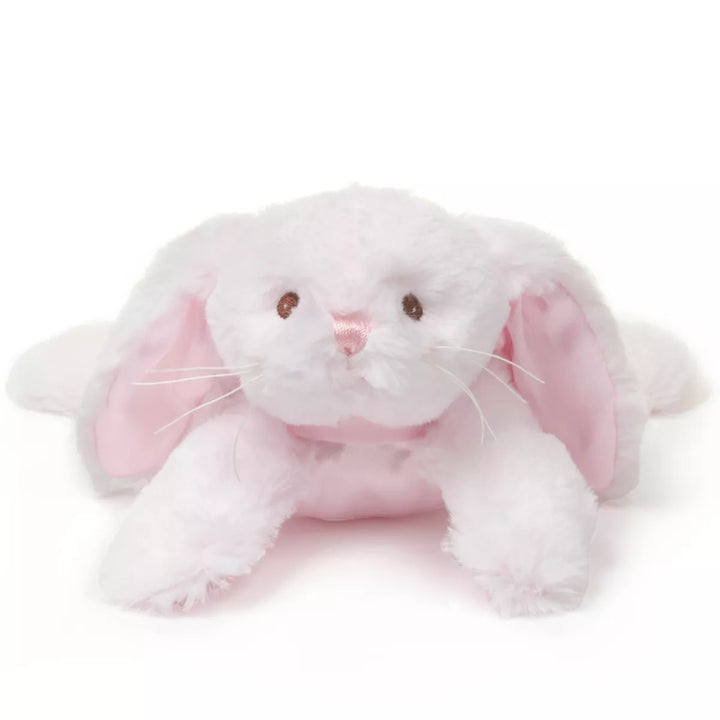 Bearington Baby Cottontail Plush Stuffed Animal Pink Bunny with Rattle, 8 Inches