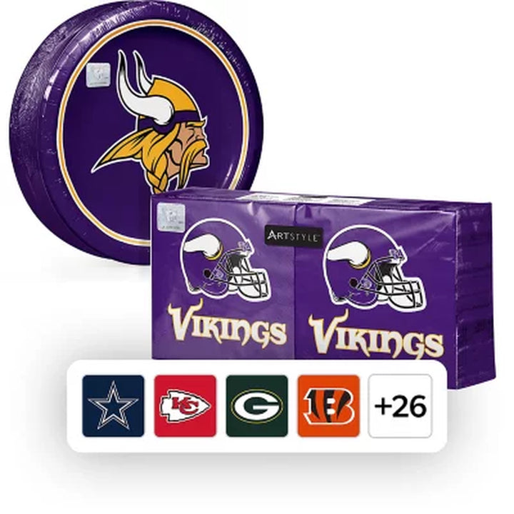 NFL Paper Plates & Napkins Kit, 285 Ct. (Choose Team)